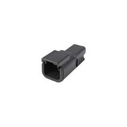 1 pcs : DTMH04-2PB - Automotive Connectors REC, 2P, BLK, N, HI TEMP, B