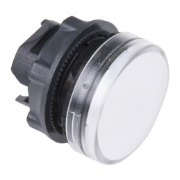 1 pcs - Schneider Electric White Pilot Light Head, 22mm Cutout Harmony XB5 Series