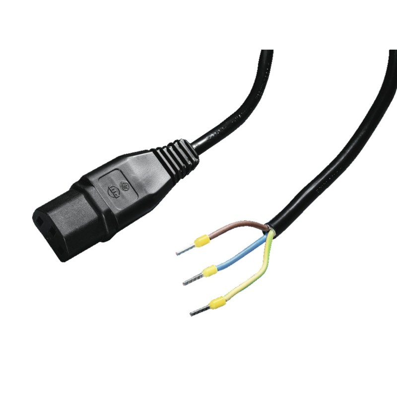 1 pcs - Rittal IEC C13 Unterminated Power Cord, 1.5m