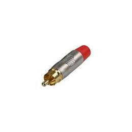 1 pcs : RF2C-AU-2-D - RCA Phono Connectors RCA PLUG NICKEL/RED - BULK