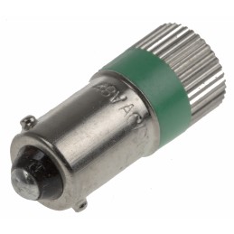 1 pcs - RS PRO Green LED Indicator Lamp, 48V ac/dc, BA9s Base, 10mm Diameter, 70/70mcd
