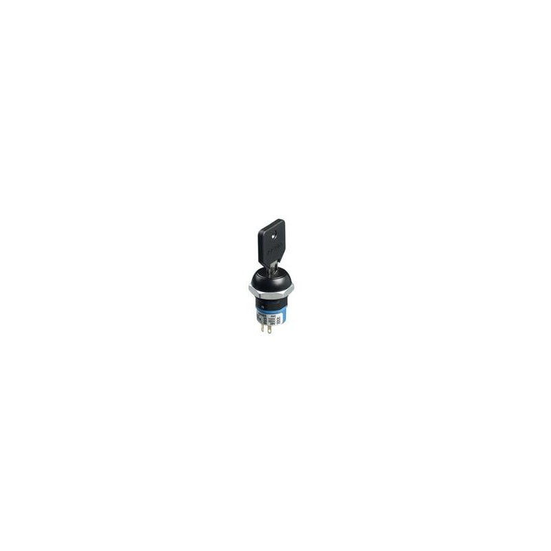 1 pcs : LK6BGB126M3 - Keylock Switches 4A 125V DPDT 3POS, Black