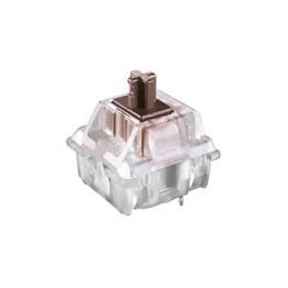 1 pcs : MX1A-G1NA - Pushbutton Switches MX RGB, Brown Stem, Full Travel Mechanical KeyswitchSoft click Feel, 55cN, clear housing