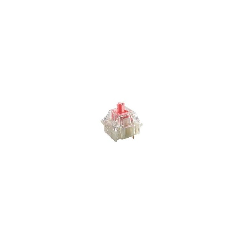 1 pcs : MX3A-L1NA - Pushbutton Switches MX Silent, RGB, Red Stem, Full Travel Mechanical KeyswitchSoft Linear Feel, 45cN, clear 