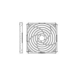 1 pcs : LZ30P - Fan Cords & Accessories Plastic Finger Guard for 4000/9000 Series, 120mm, 4 Mount