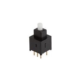 1 pcs : MPB04-2C33-S-D - Pushbutton Switches Push Button, DPDT, 3.3 mm Push, Straight Terminal, TH