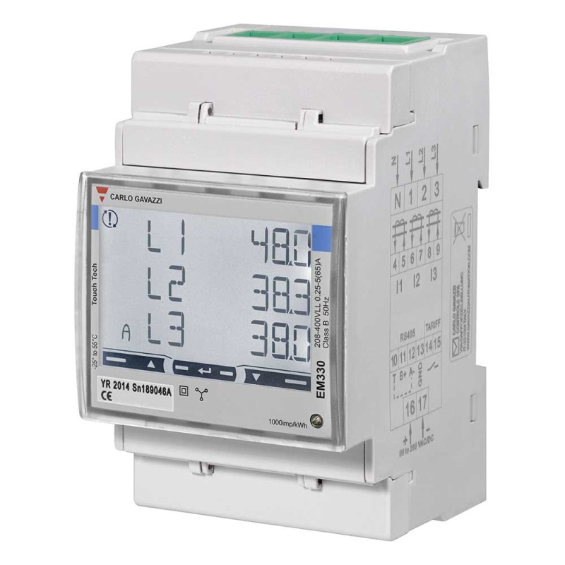 1 pcs - Carlo Gavazzi 3 Phase LCD Energy Meter
