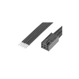1 pcs : 219659-1064 - Rectangular Cable Assemblies Female-Pigtail (OTS) Cbl Assy Dual Row 600mm Tin Plating 6 Ckt Blk