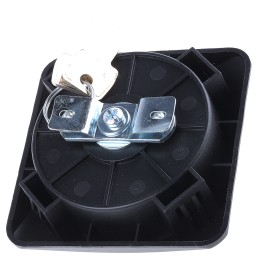 1 pcs - Euro-Locks a Lowe & Fletcher group Company Black Metal, Plastic Locking Handle, Flush