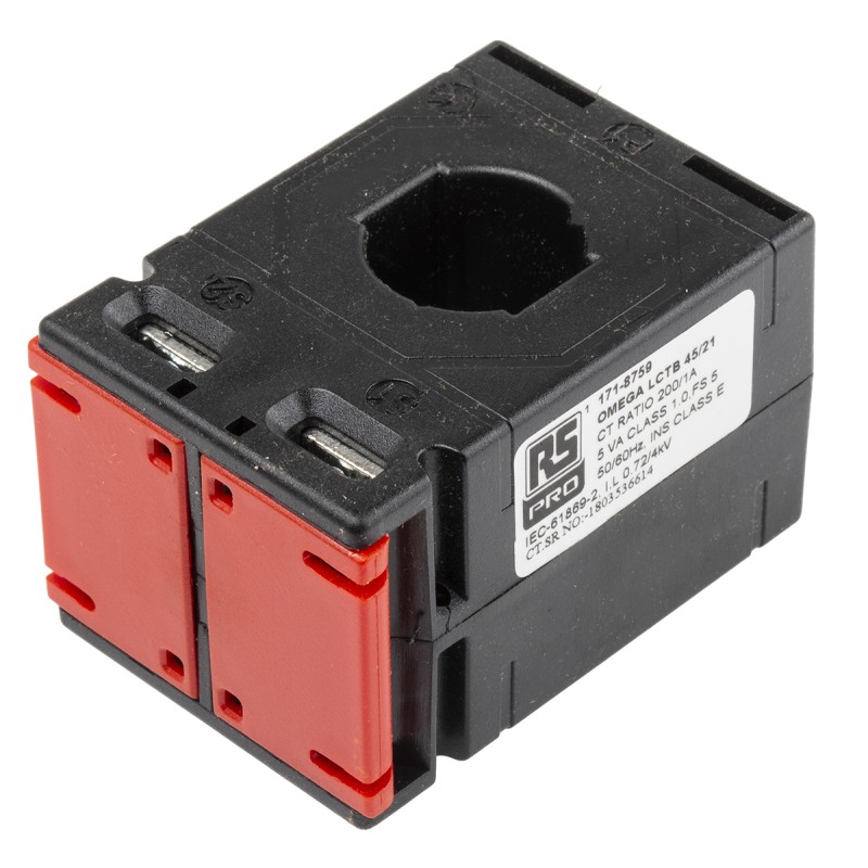 1 pcs - RS PRO Current Transformer, 200:1, 21 x 10mm Bore