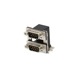 1 pcs : 2454917-4 - D-Sub Dualport Connectors D-SUB ,9 POS PLUG OVER 9 POS PLUG + SC