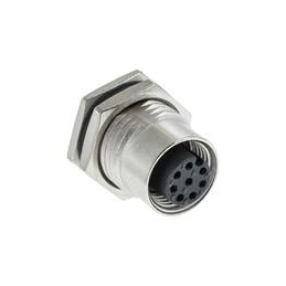 1 pcs : M12A-08PFFS-SF8001 - Circular Metric Connectors Socket M12 PIN:8 F Soldering