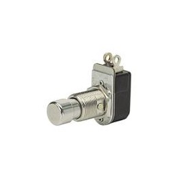 1 pcs : P26B-1D-CON MTL - Pushbutton Switches 1-pole, OFF - (ON), 3A/6A/ 3/4A 250VAC/125VAC/125VAC not HP rated, Non-Illuminated