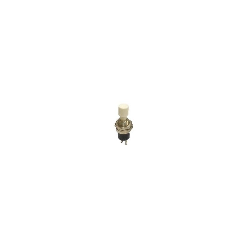 1 pcs : R13-24A-05-WH-W - Pushbutton Switches 3A/125VAC,1.5A/250AC Off-(On),White Cap