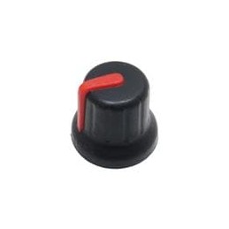 1 pcs : 450-BA160 - Knobs & Dials BLK/RED 16MM T18