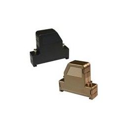 1 pcs : 950-009-010R011 - D-Sub Backshells 9P 45 Degree exit Black Plastic