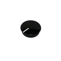 1 pcs : 450-CL216 - Knobs & Dials Black Cap-Wht Line 21mm Knob