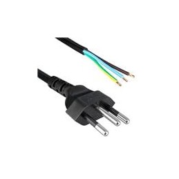 1 pcs : 392007-01 - Test Equipment Power Cords NBR 14136 to ROJ 50mm, Strip 5mm, 3 x 1, H05VV-F, 70C, 2500 mm