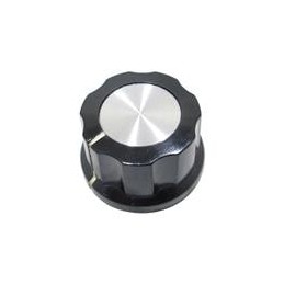 1 pcs : RN-99D-BS/6.4 - Knobs & Dials Black Knob 1.04D X .56H