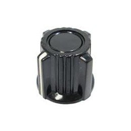 1 pcs : PN-36/6.4 - Knobs & Dials Black Knob Black .90D X .71H