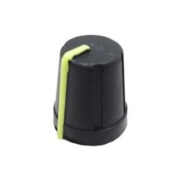 1 pcs : 450-4762 - Knobs & Dials SOFT TCH D SH BK/YL