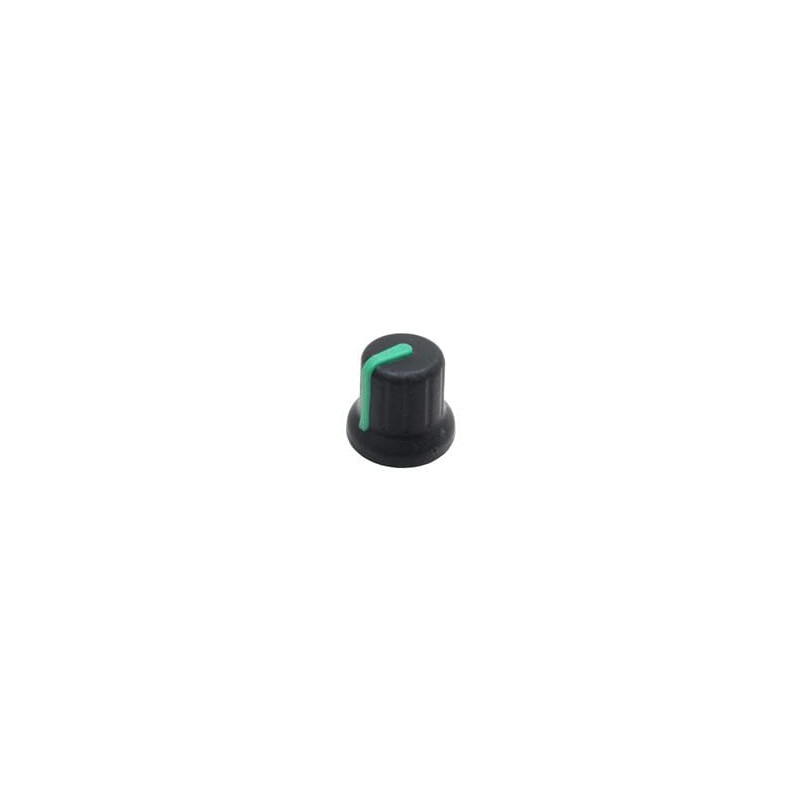 1 pcs : 450-BA461 - Knobs & Dials BLK/GRN 16mm D-SHAFT