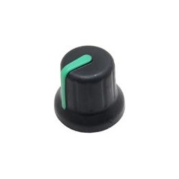 1 pcs : 450-BA460 - Knobs & Dials BLK/GRN 16mm T18