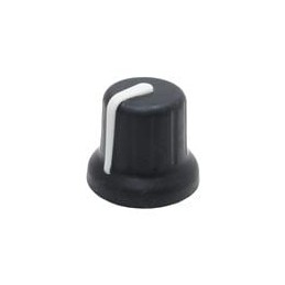 1 pcs : 450-BA561 - Knobs & Dials BLK/GRY 16MM D-SHAFT