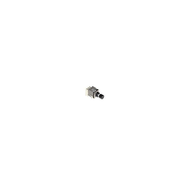 1 pcs : BB16AH-FA - Pushbutton Switches ON-ON .201 BLACK CAP RIGHT ANGL PC .4VA