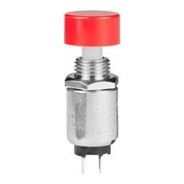 1 pcs : FB15ANEP2-HC - Pushbutton Switches SPST OFF-(ON) 500mA .295' RED CAP TUR/PC