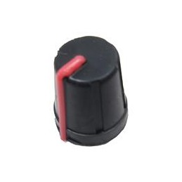 1 pcs : 450-1C618 - Knobs & Dials SOFT TCH SH BK/RD T18