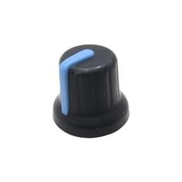 1 pcs : 450-BA361 - Knobs & Dials BLK/BLUE 16mm D-SHFT