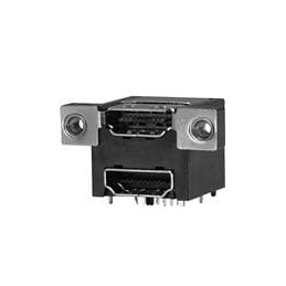 1 pcs : KDMI42X-FS2-WS-B15 - HDMI, Displayport & DVI Connectors Dual stack w/ shield uneven peg w/ sprin