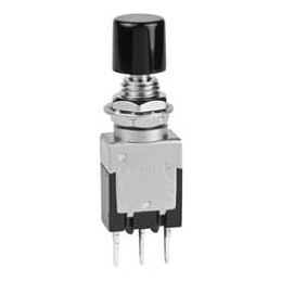 1 pcs : EB2011P-BA - Pushbutton Switches SPDT ON (ON) .315' CAP BLACK