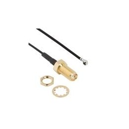 1 pcs : 336313-14-0200 - RF Cable Assemblies SMA BH Jk-AMC Plg 1.37mm cable, 200 mm