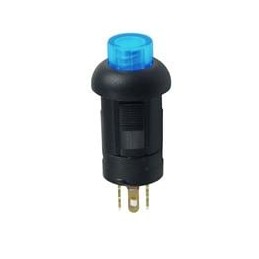 1 pcs : PS001-N11NAWUBXX - Pushbutton Switches PUSH SW 0.1A/30VDC SPST BLUE LED