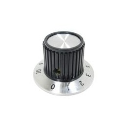 1 pcs : RN-112A/6.4 - Knobs & Dials Black Knob 1.45D X .90H