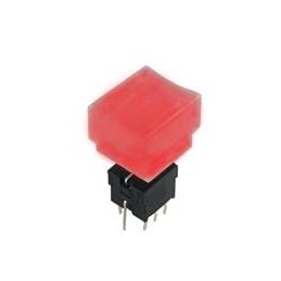 1 pcs : PS004-L22NPS3XTURXX - Pushbutton Switches PUSHBUTTON SWITCH DPDT.1A30VDC SQR RED