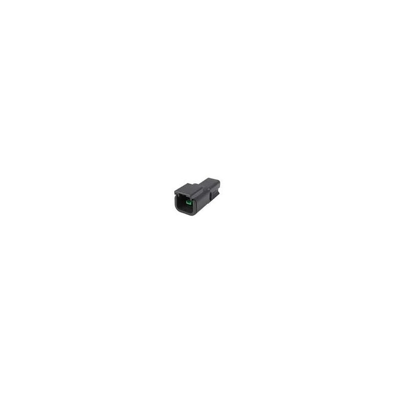 1 pcs : DTMH04-2PC - Automotive Connectors REC, 2P, BLK, N, HI TEMP, C
