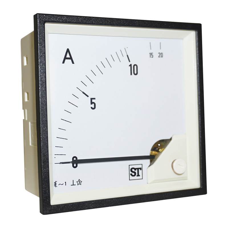 1 pcs - Sifam Tinsley Sigma Analogue Panel Ammeter 10A AC, 92mm x 92mm Moving Iron