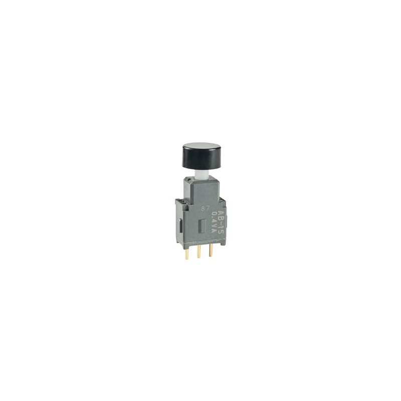 1 pcs : AB15AP-HA - Pushbutton Switches ON-(ON) .295 BLK CAP STRAIGHT PC .4VA