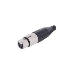 1 pcs : AC4F BULK - XLR Connectors 4 Pole XLR Female Cable Connector Machined Contacts Nickel Finish