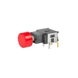 1 pcs : AB11AH-HC - Pushbutton Switches OFF-(ON) .295 RD CAP RIGHT ANGL PC .4VA