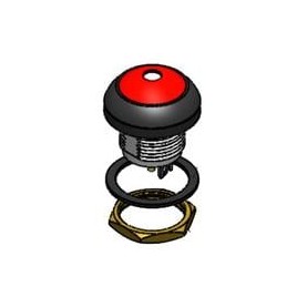 1 pcs : WG48-1-RM-R-BK-B - Pushbutton Switches PBS 12mm SPST 2A 24V mom plastic ill