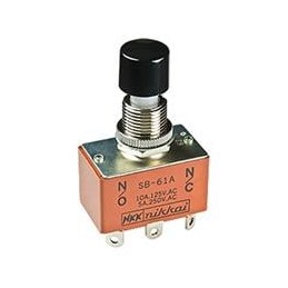 1 pcs : SB221NO-DC - Pushbutton Switches SPST OFF(ON) SOLDER LUG 3A .520 RED CAP