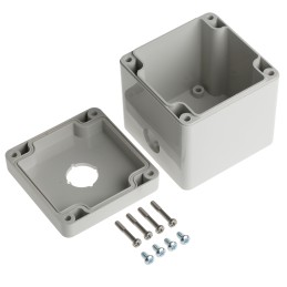 1 pcs - Bopla Light Grey Plastic Euromas Push Button Enclosure - 3 Hole 22mm Diameter