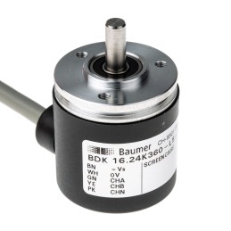 1 pcs - Baumer BDK Series Optical Incremental Encoder, 360 ppr, HTL/Push Pull Signal, Solid Type, 5mm Shaft
