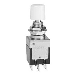 1 pcs : EB2061-BB - Pushbutton Switches SPDT ON(ON) .315 WHT CAP 3A SOLDER LUG