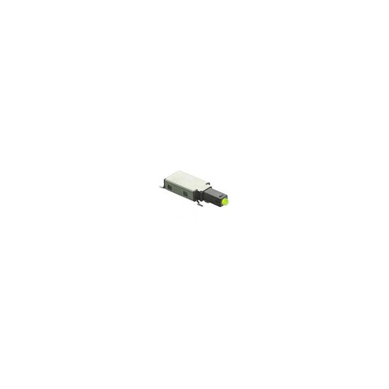 1 pcs : LP37OACGG - Pushbutton Switches Pushbutton, SPDT, On-(On), Surface Mount, Right Angle, Black, LED, Green