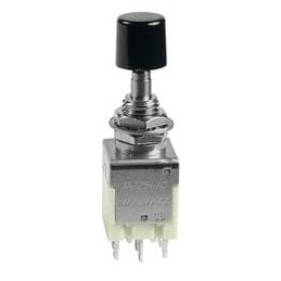 1 pcs : EB2085-BA - Pushbutton Switches DPDT ON-ON .315 BLK CAP 3A SOLDER LUG